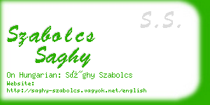 szabolcs saghy business card